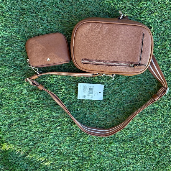 Untouched Kate spade luxury warm brown, stripped strap bag - Picture 2 of 3